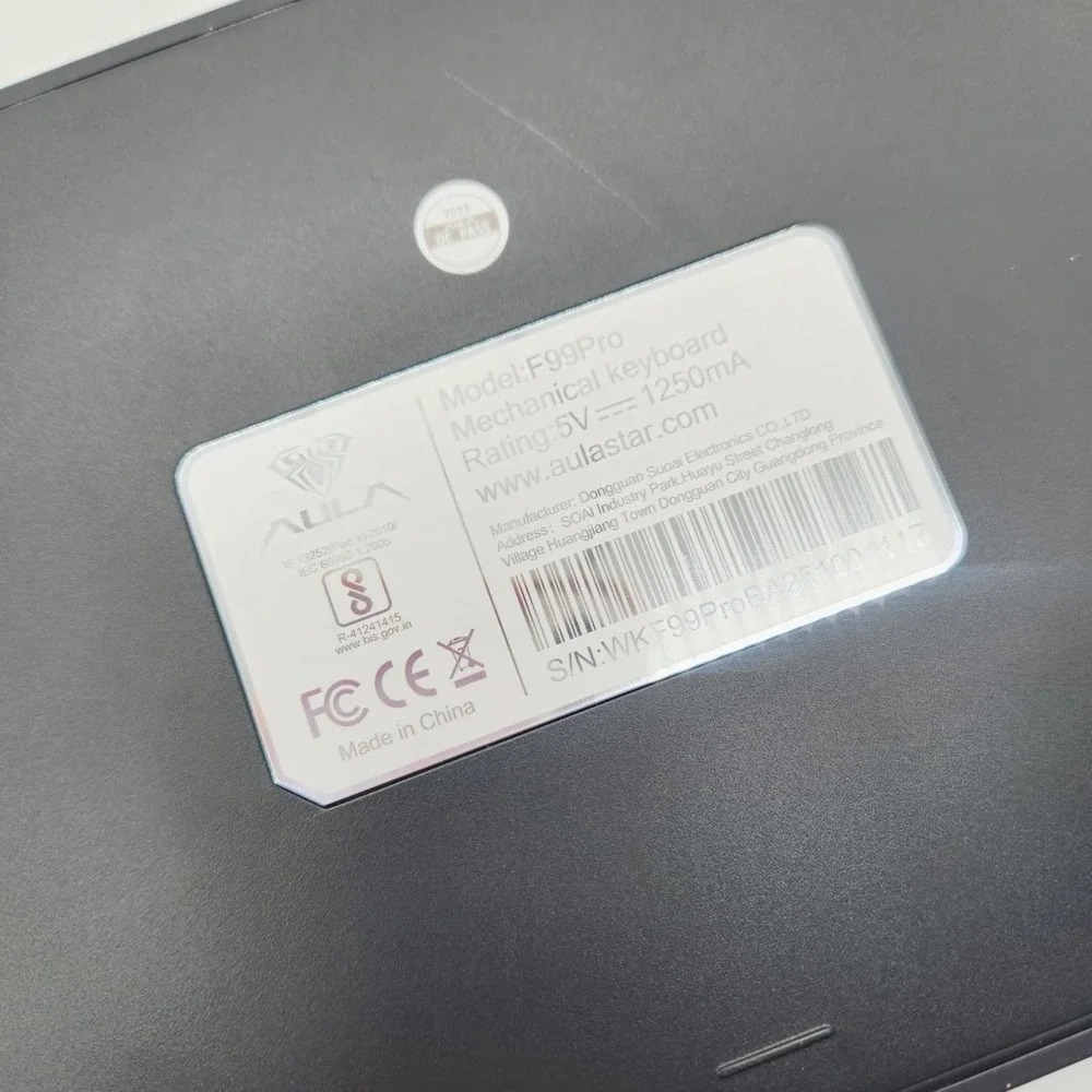 AULA F99 Pro Wireless Mechanical Keyboard Knob Tri-Mode Hot-Swap RGB‎ PBT Black